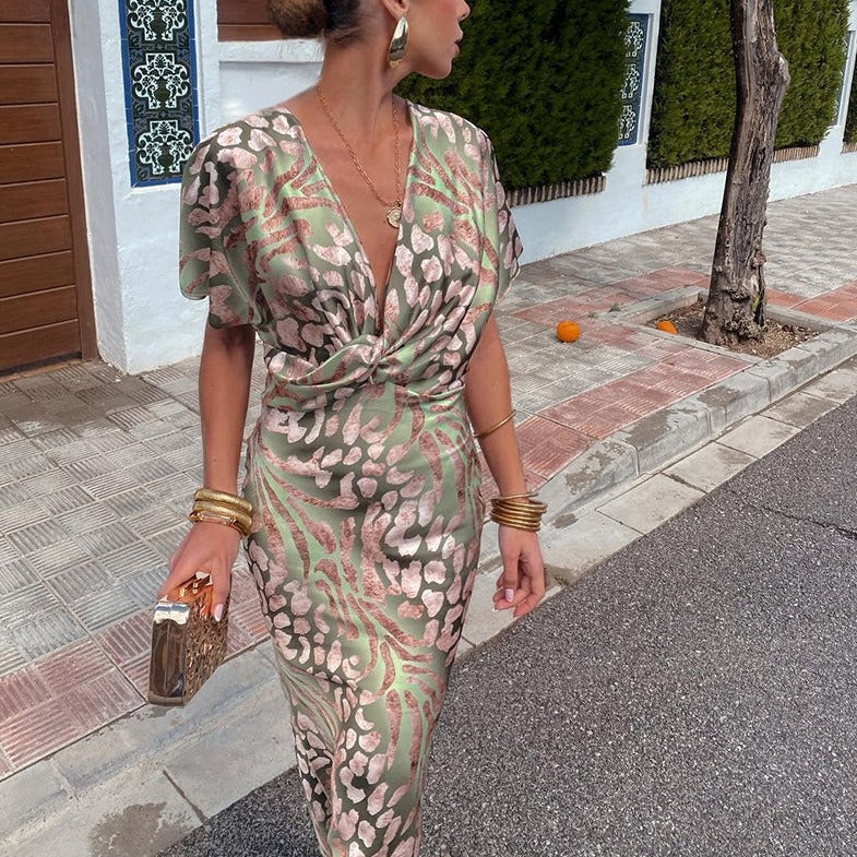 Alessia | Long Dress with V-Neck