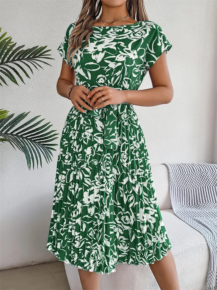 Amal | Chic Floral Print Dress