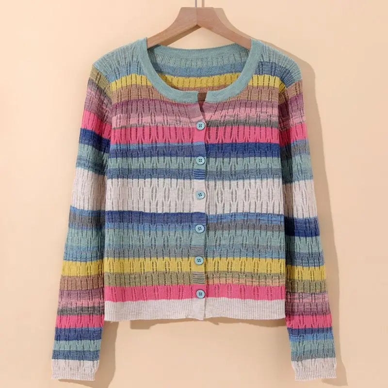 Myrna | Retro Striped Cardigan
