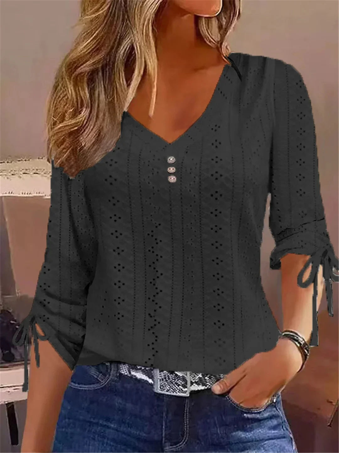 Maybelle | Chic V-Neck Blouse
