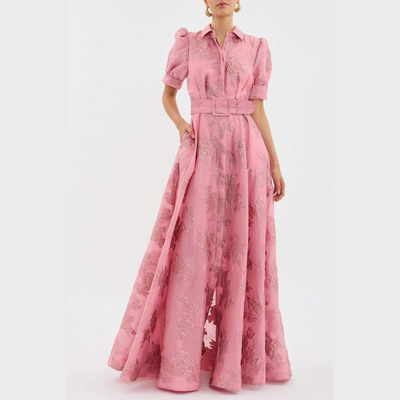 Beatrice™ | Pink Dress with Balloon Sleeves