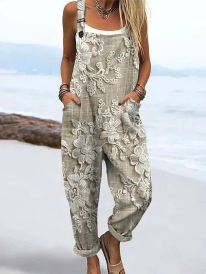 Robinson Luxe House | Women's Jumpsuit with Vintage Floral Print and Artistic Design