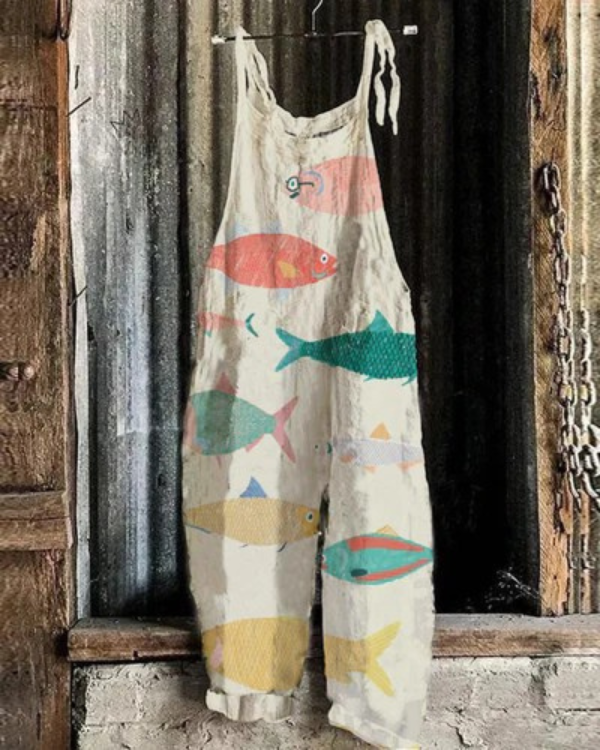Vintage Multicolour Jumpsuit - Effortless Style and Comfortable Fit