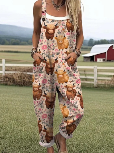 Robinson Luxe House | Women’s Jumpsuit with Embroidered Flying Bee Pattern