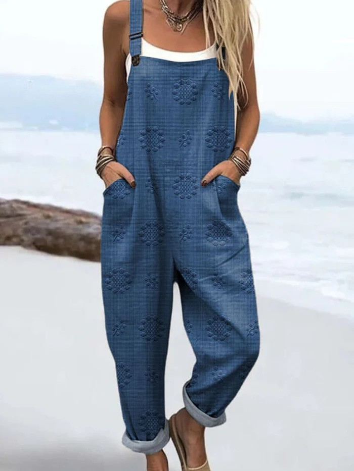 Robinson Luxe House | Women's Jumpsuit with Vintage Floral Print & Artistic Details