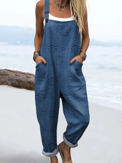 Robinson Luxe House | Women's Jumpsuit with Vintage Floral Print & Artistic Details