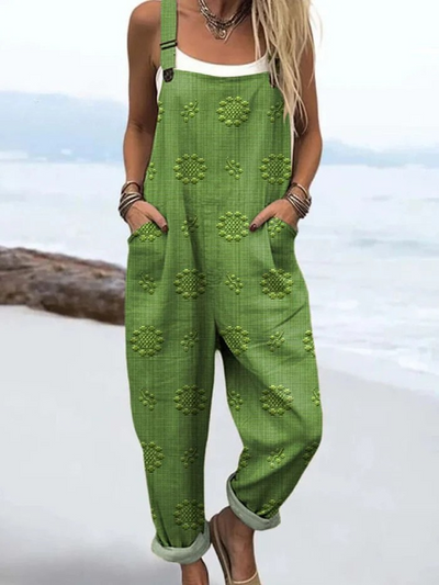 Robinson Luxe House | Women's Jumpsuit with Vintage Floral Print & Artistic Details