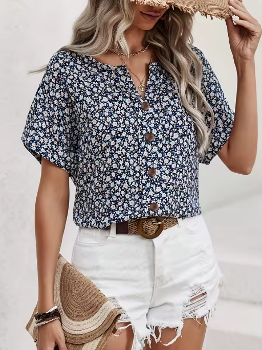 Verna | Stylish Floral Print Blouse