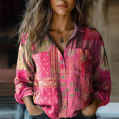 Haily™ – Retro Printed Blouse