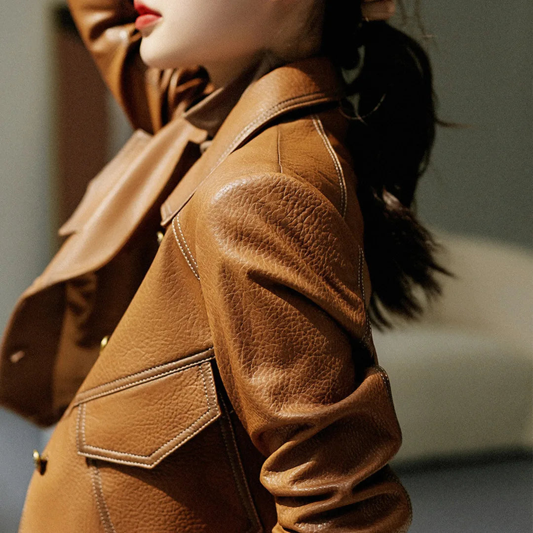 Pia | Leather Jacket for Spring