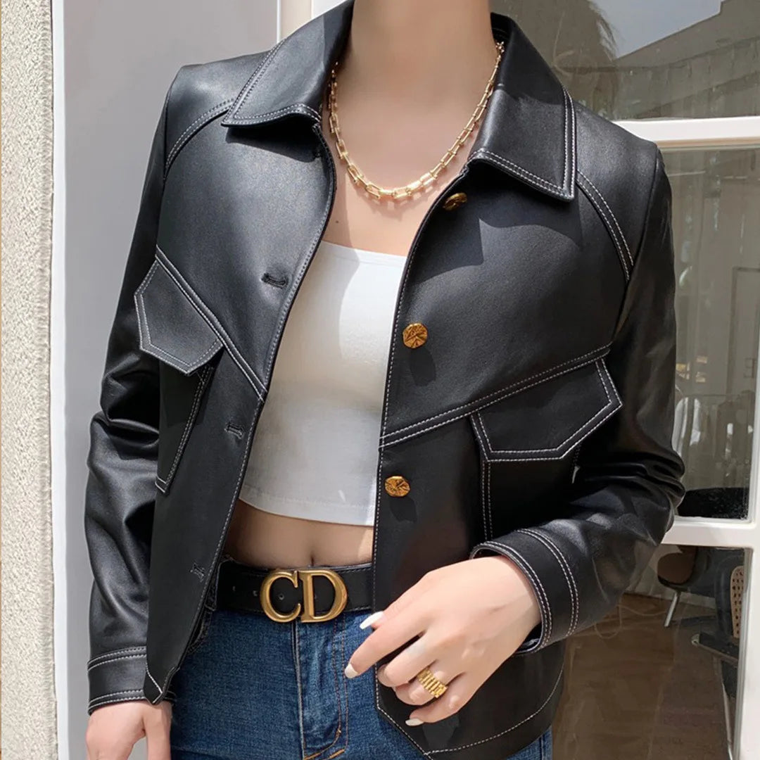 Pia | Leather Jacket for Spring