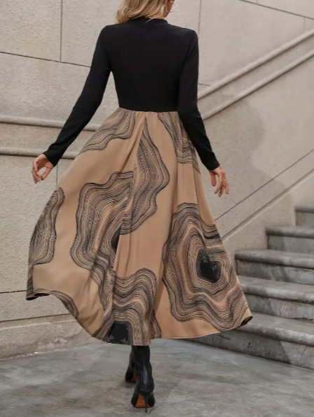 Sylvie | Chic Midi Skirt Featuring Artistic Print