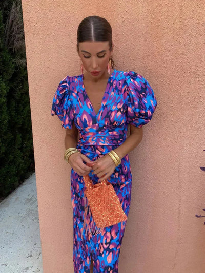 Luna | Colourful Midi Dress