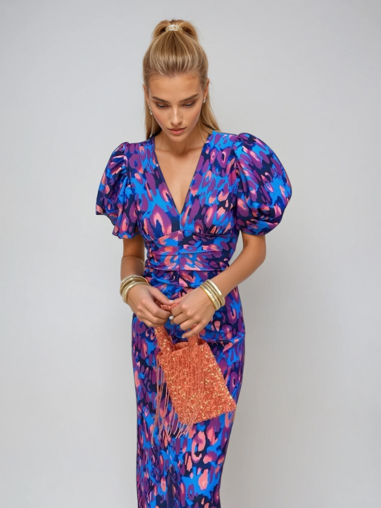 Luna | Colourful Midi Dress
