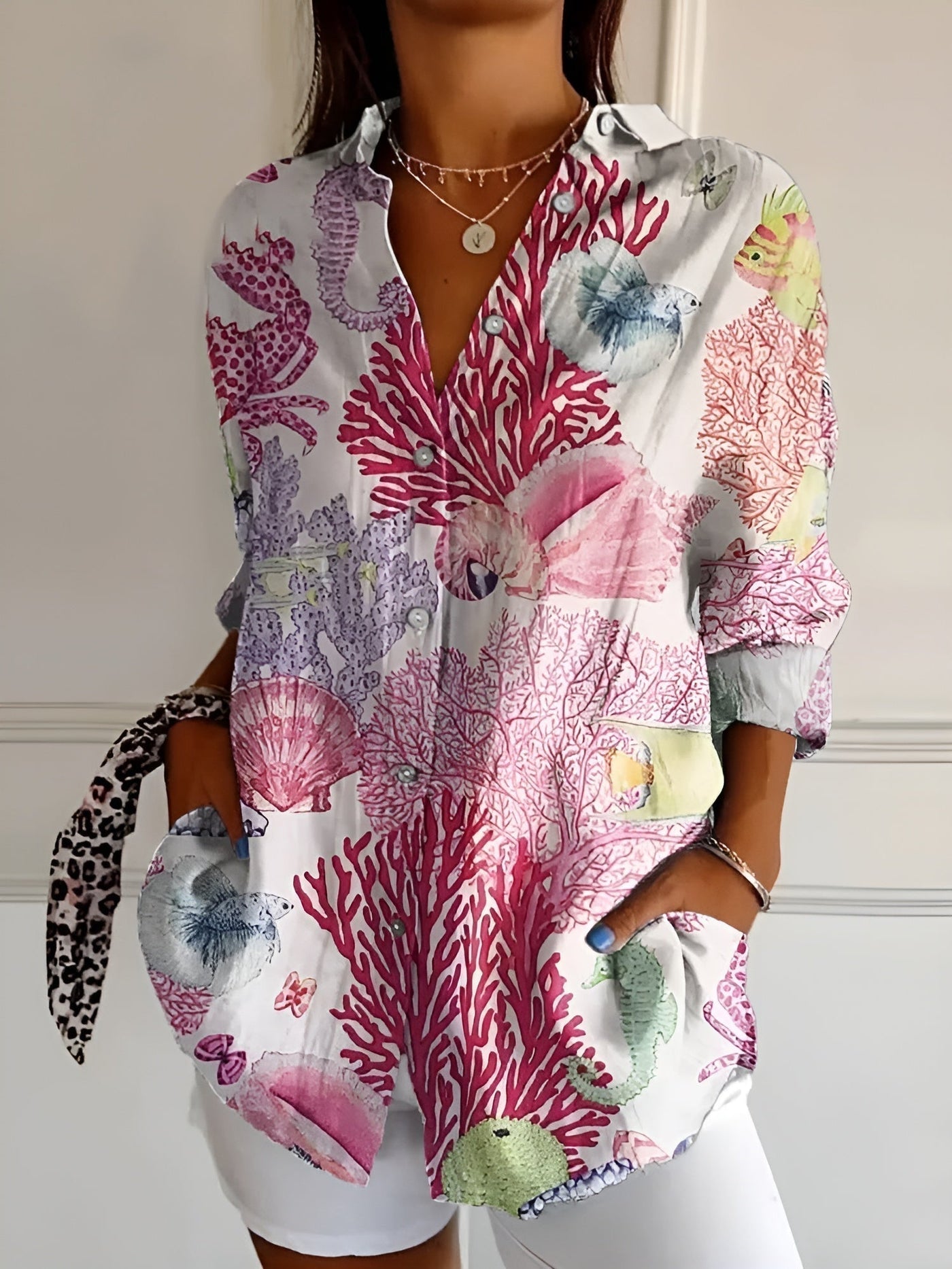 Avril | Chic Blouse Featuring Whimsical Prints
